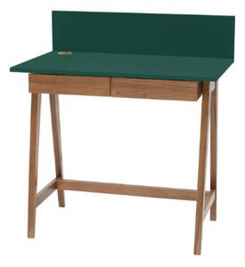LUKA Íróasztal 85x50cm fiókos tölgyfa zöld