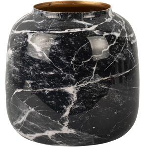 Time for home Fekete márvány fém váza Melias M 18 cm