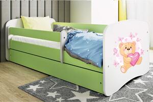 Kocot Kids Babydreams Ifjúsági ágy ágyneműtartóval - Maci pillangókkal - Többféle méretben és színben