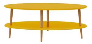 OVO alacsony dohányzóasztal B 110 x T 70cm - sárga