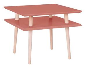 SQUARE dohányzóasztal 55x55x45cm rózsaszín