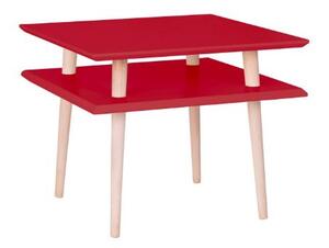 SQUARE dohányzóasztal 55x55x45cm piros (Pure Red)