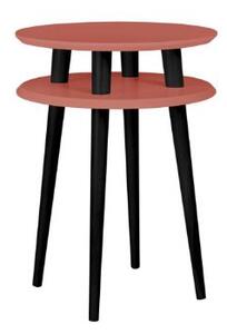 UFO oldalsó asztal átm. 45cm x H61cm rózsaszín / Fekete lábak