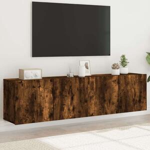 VidaXL 2 db füstös tölgy színű fali TV-szekrény 80 x 30 x 41 cm