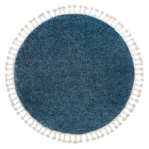 Szőnyeg BERBER 9000 kör kék Rojt shaggy