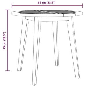 VidaXL tömör akácfa kerti asztal Ø85 x 75 cm