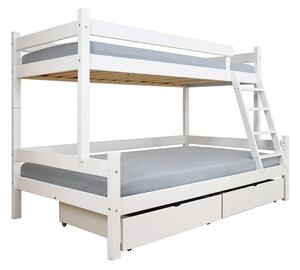 Wilsondo PETRA 6 kiszélesített emeletes ágy 120x200 - fehér