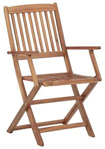VidaXL 8 db tömör akácfa összecsukható kültéri szék