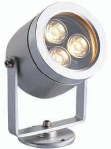 Viokef Dias kültéri földbeszúrható LED spot lámpa, 6,8 cm, ezüst
