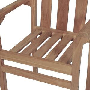 VidaXL 2 db tömör tíkfa kerti szék szürke párnákkal