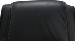 Irodai szék, bőr/műbőr fekete, LUMIR
