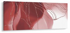 Kép - Piros absztrakt virág N⁰1 (120x50 cm)