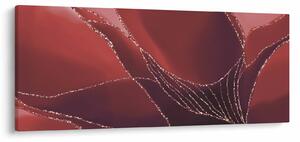 Kép - Piros absztrakt virág N⁰2 (120x50 cm)