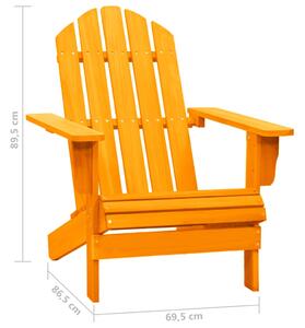 VidaXL narancssárga tömör fenyőfa kerti Adirondack szék