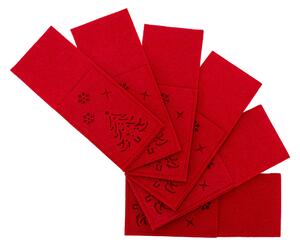 Tutumi, ünnepi dekorációs huzat evőeszközökhöz 4 db KF218-4, piros, CHR-09511