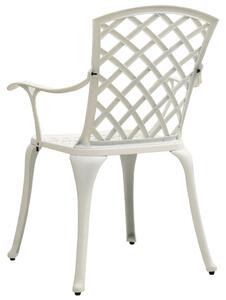 VidaXL 6 db fehér öntött alumínium kerti szék