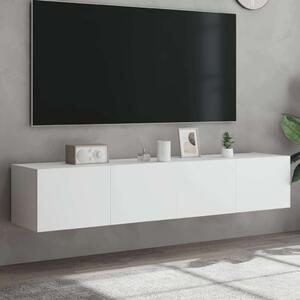 VidaXL 2 db fehér falra szerelhető TV-szekrény LED-del 60x35x31 cm