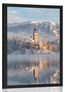 Poszter templom a Bledi-tónál
