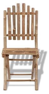 VidaXL 2 db összecsukható bambusz kerti szék