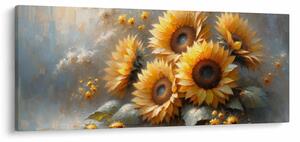 Kép - Napraforgók festménye (120x50 cm)