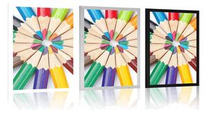 Poszter színes ceruzák