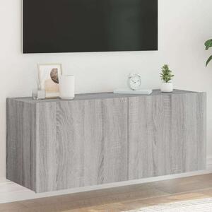 VidaXL szürke sonoma színű fali TV-szekrény LED-ekkel 100 x 35 x 41 cm
