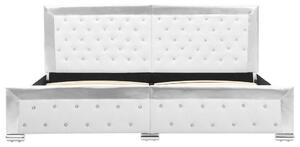 VidaXL fehér műbőr ágykeret 180 x 200 cm