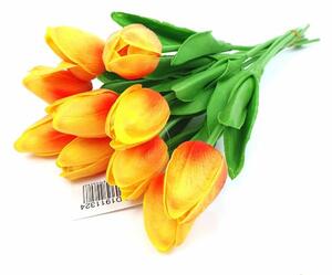 Gumi tulipán 10 szálas csokor - narancs