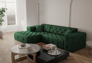 MELANA sarok ülőgarnitúra, 266x73x165, opera green, bal