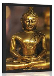 Poszter Buddha absztrakt háttérrel