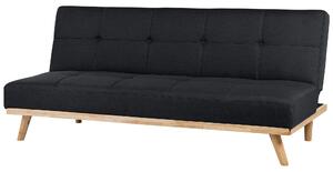 Fekete kárpitozott kanapéágy FROYA