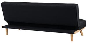 Fekete kárpitozott kanapéágy FROYA