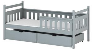 ENNY ágy gyerekeknek leesésgátlóval - 90x200, szürke