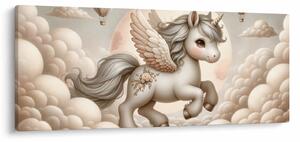 Kép - Egyszarvú a felhőkben (120x50 cm)
