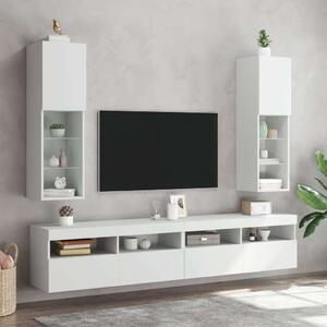 VidaXL 2 db fehér TV-szekrény LED-világítással 30,5 x 30 x 102 cm