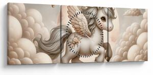 Kép - Egyszarvú a felhőkben (órával) (90x30 cm)