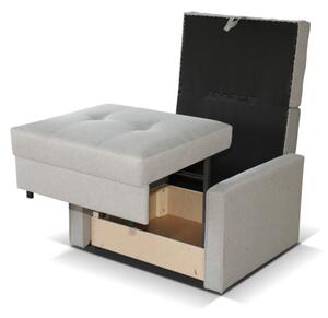 BELA LUX 1 kinyitható fotelágy tárolóval - szürke