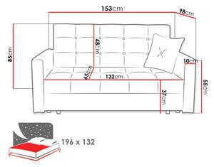 BELA LUX 3 kinyitható kanapé - bézs