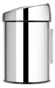 Fényes ezüstszínű acél érintésre nyíló szemetes 3 l Touch Bin – Brabantia