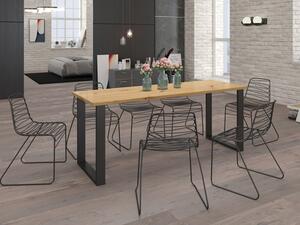 IMPER 2 étkezőasztal - artisan tölgy / fekete matt