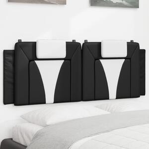 Fekete és fehér műbőr fejtámla párna 120 cm