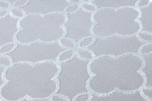 Modern MEFE szőnyeg 8504 Lugas, Virágok - Structural két szintű gyapjú szürke / fehér