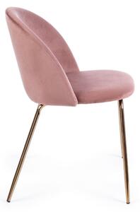 TANYA rózsaszín bársony szék
