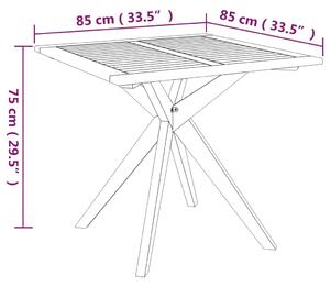 VidaXL tömör akácfa kerti asztal 85 x 85 x 75 cm