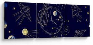 Kép - Univerzum (órával) (90x30 cm)