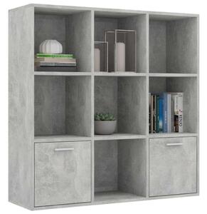 Modern Könyvespolc - Betonszürke - 98x30x98 cm