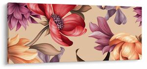 Kép - Vintage virágok (120x50 cm)