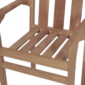 VidaXL 2 db tömör tíkfa kerti szék bordó párnákkal