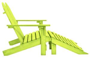 VidaXL kétszemélyes zöld fenyőfa kerti adirondack szék és zsámoly