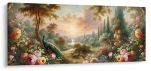Kép - Pávák a kertben (120x50 cm)